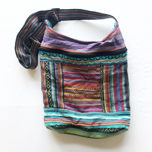 GANESH HIMAL Hobo Shoulder Crossbody Multicolored Purse Bag - Picture 1 of 6